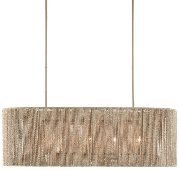 Mereworth Oval Rope Chandelier - Natural/Beige - Currey & Company