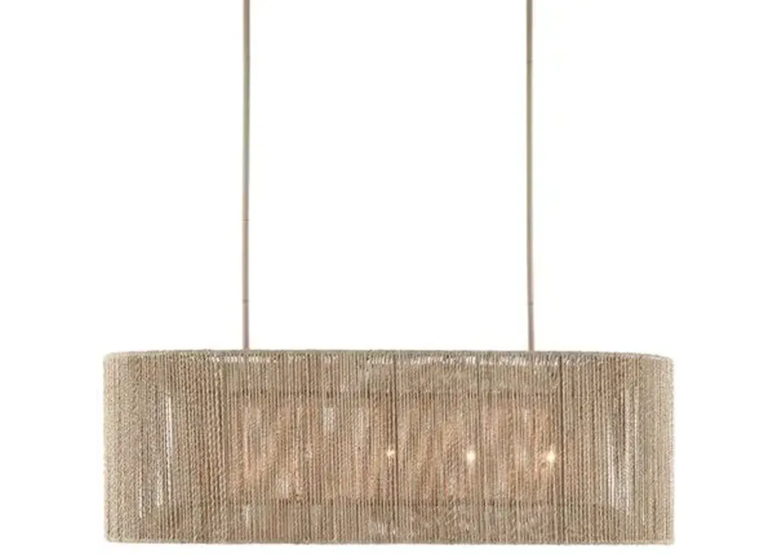 Mereworth Oval Rope Chandelier - Natural/Beige - Currey & Company