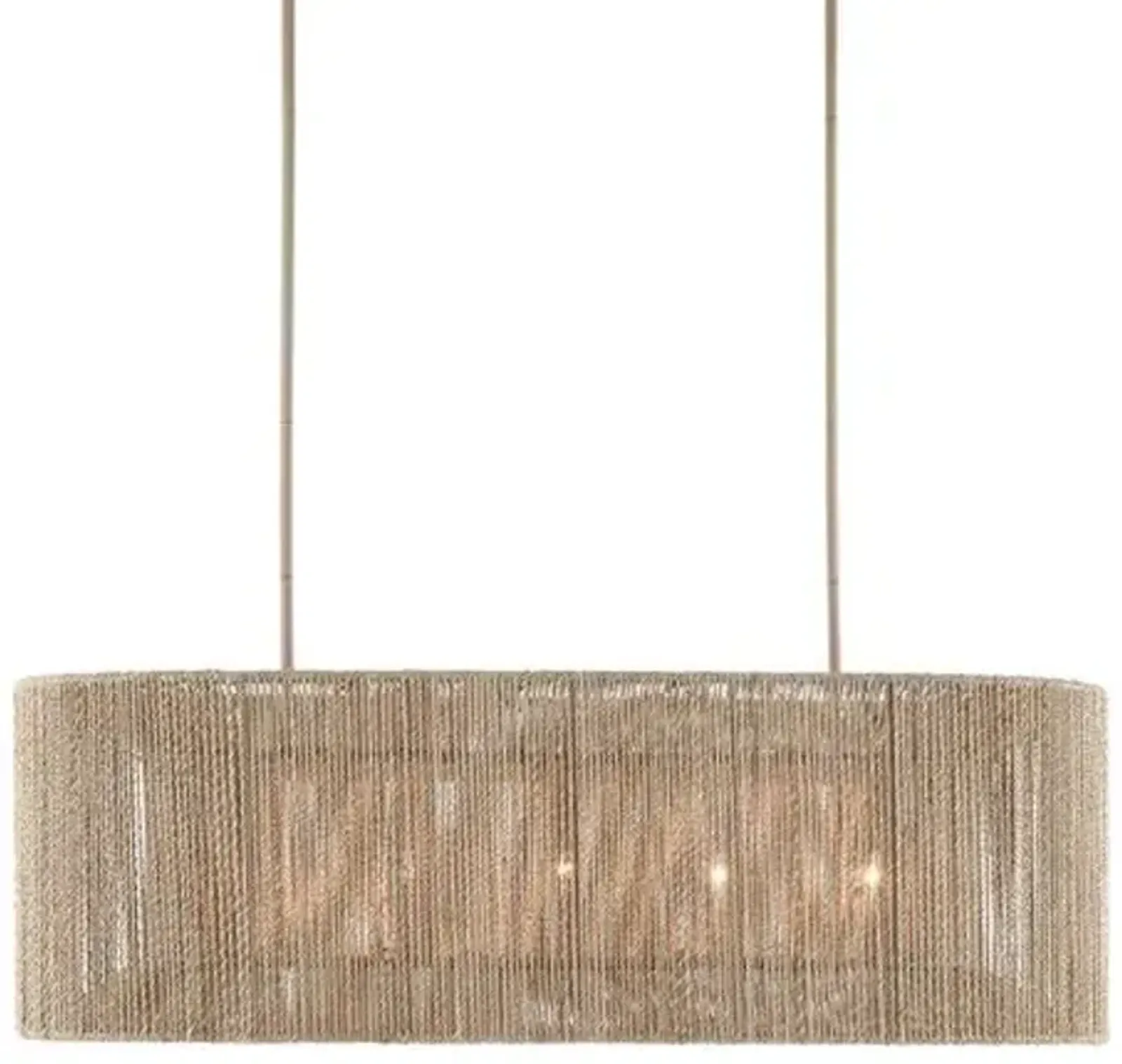 Mereworth Oval Rope Chandelier - Natural/Beige - Currey & Company