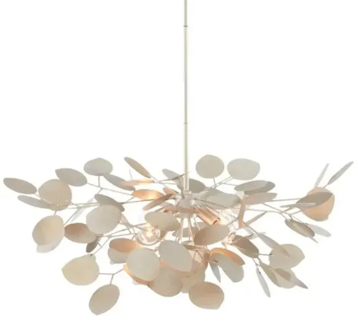 Lunaria Chandelier - Silver - Currey & Company - White