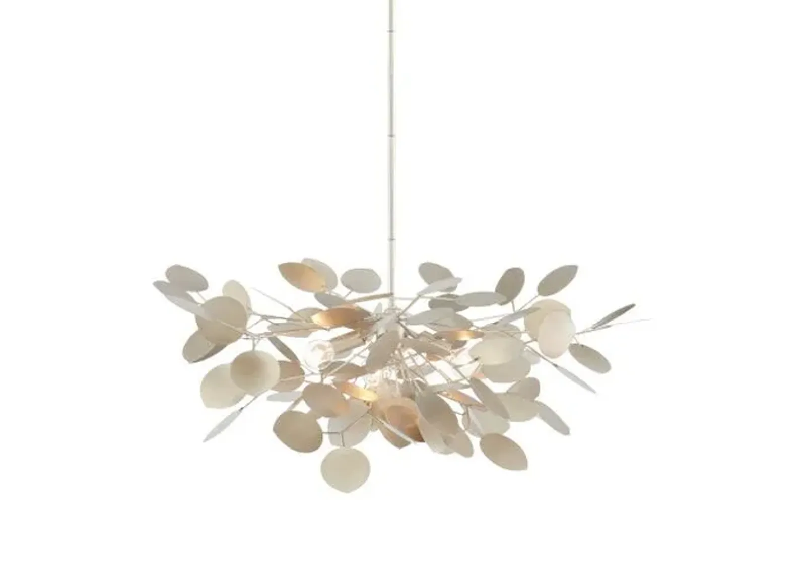 Lunaria Chandelier - Silver - Currey & Company - White