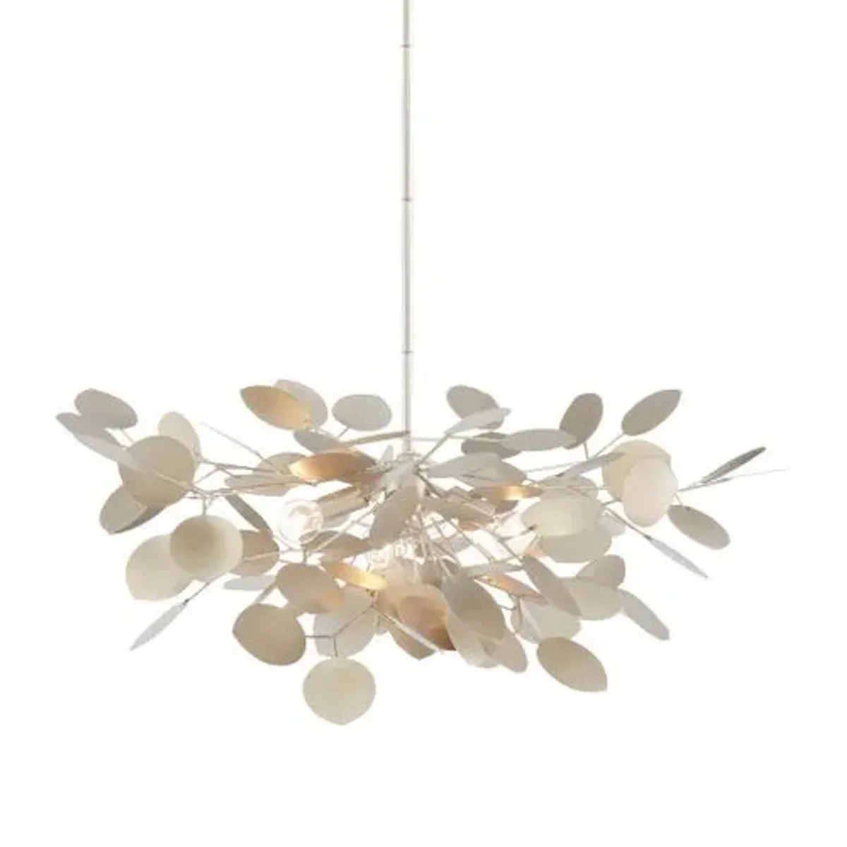 Lunaria Chandelier - Silver - Currey & Company - White