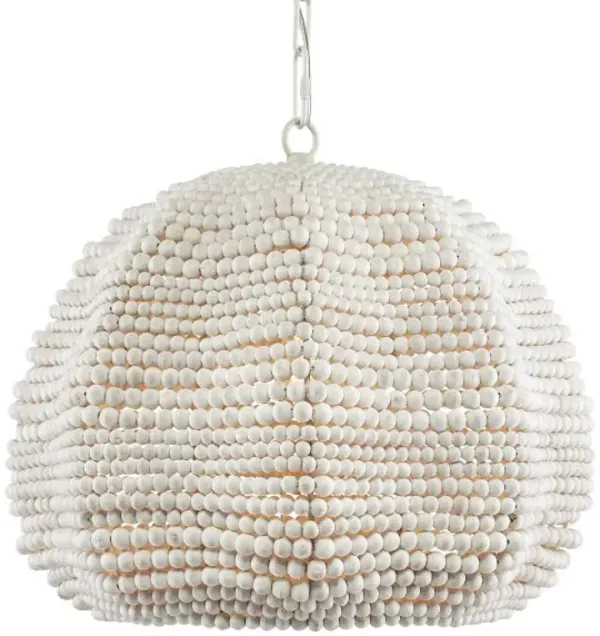 Octavia Beaded Pendant - White - Currey & Company - Brown