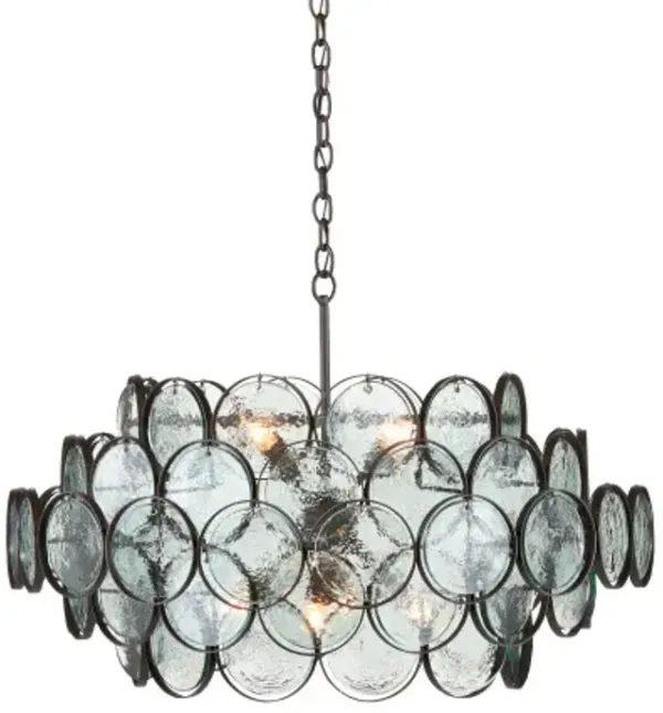 Galahad Small Chandelier - Clear/Bronze - Currey & Company - Gold