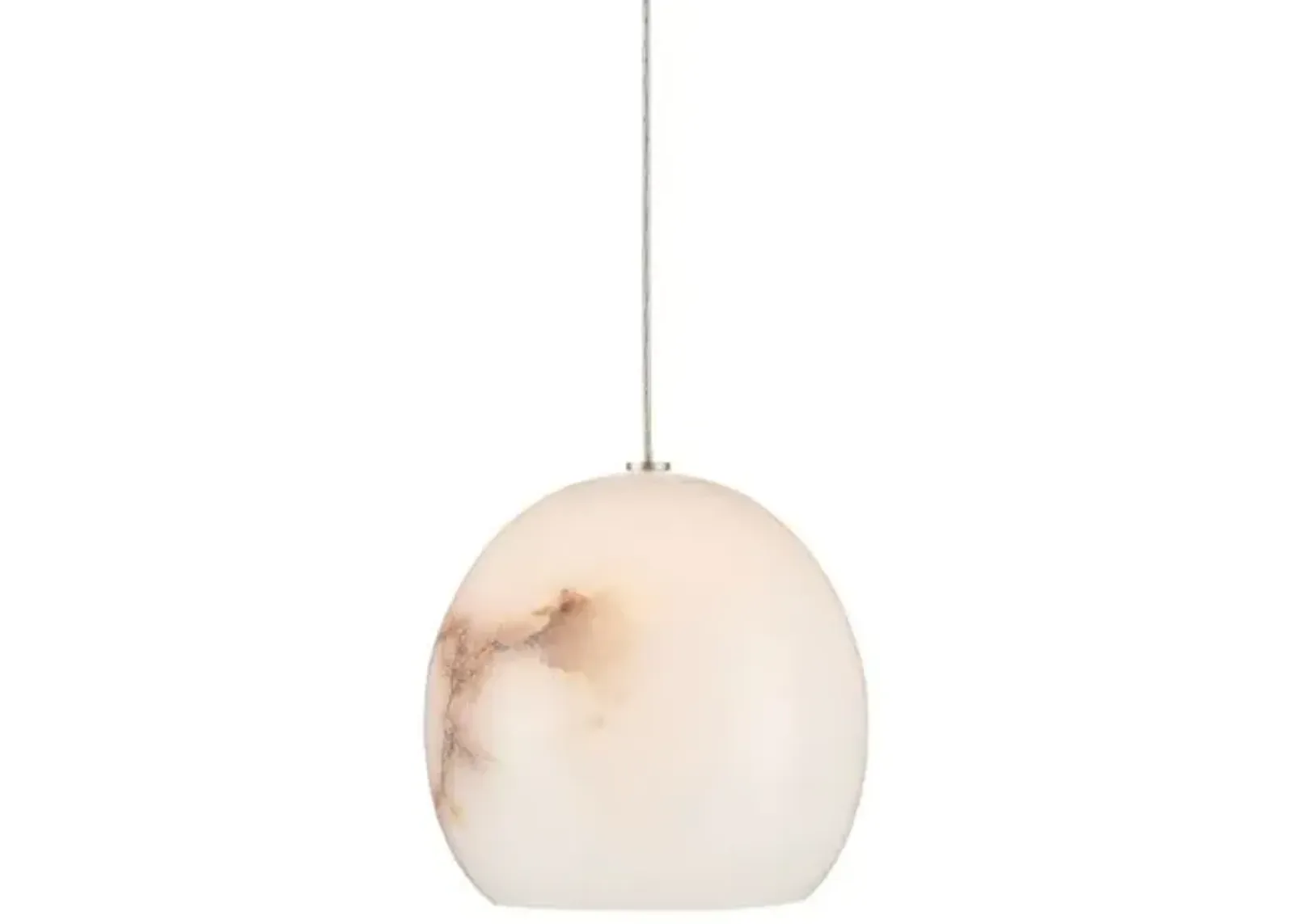 Lazio 1-Light Round Multi-Drop Pendant - Alabaster - Currey & Company - White