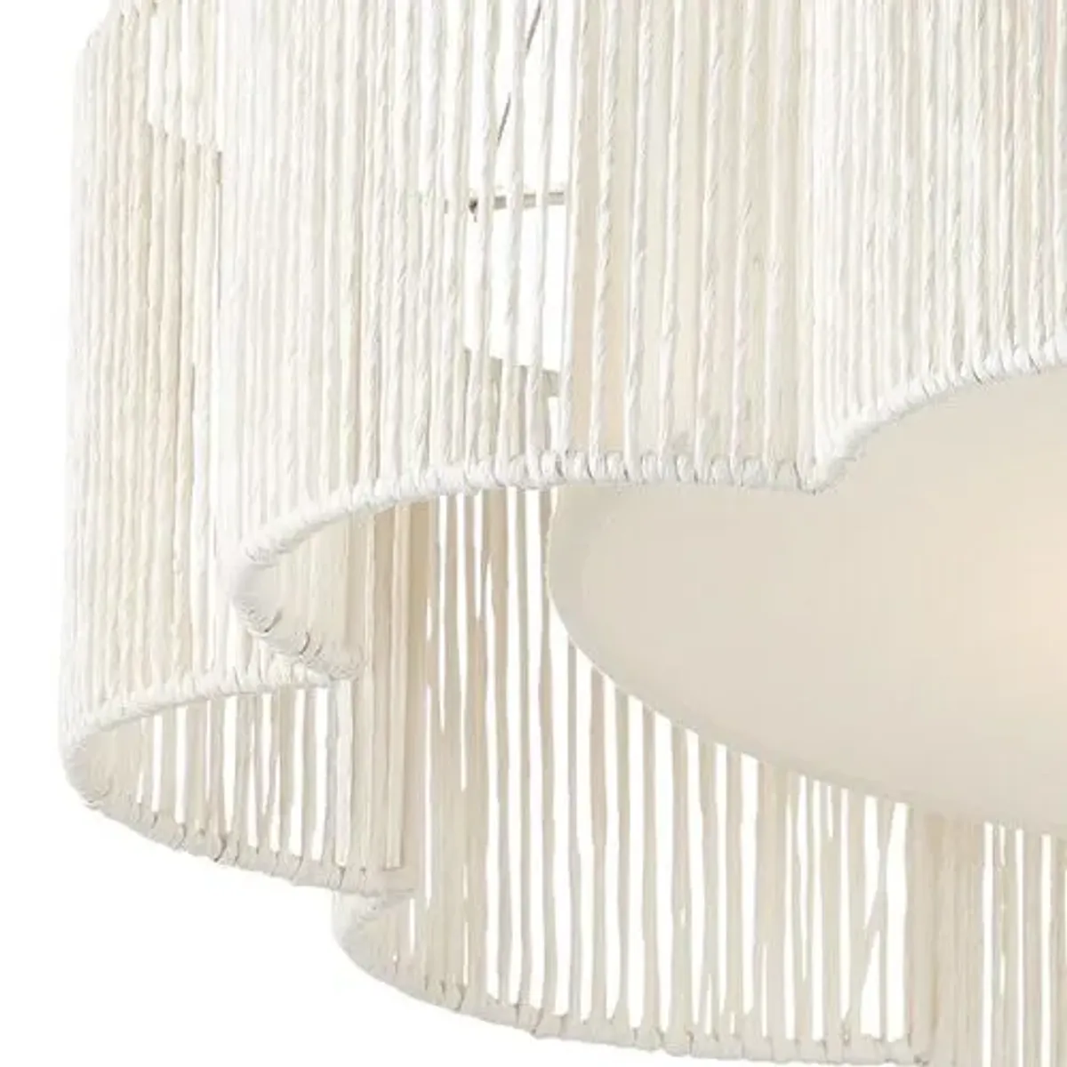 Ancroft Chandelier - White/Silver - Currey & Company