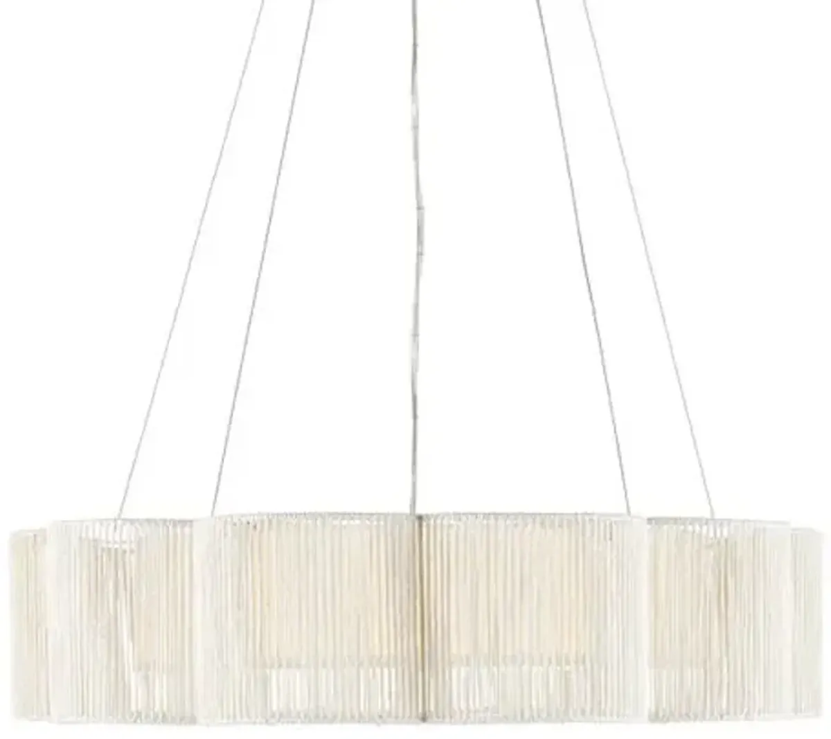 Ancroft Chandelier - White/Silver - Currey & Company