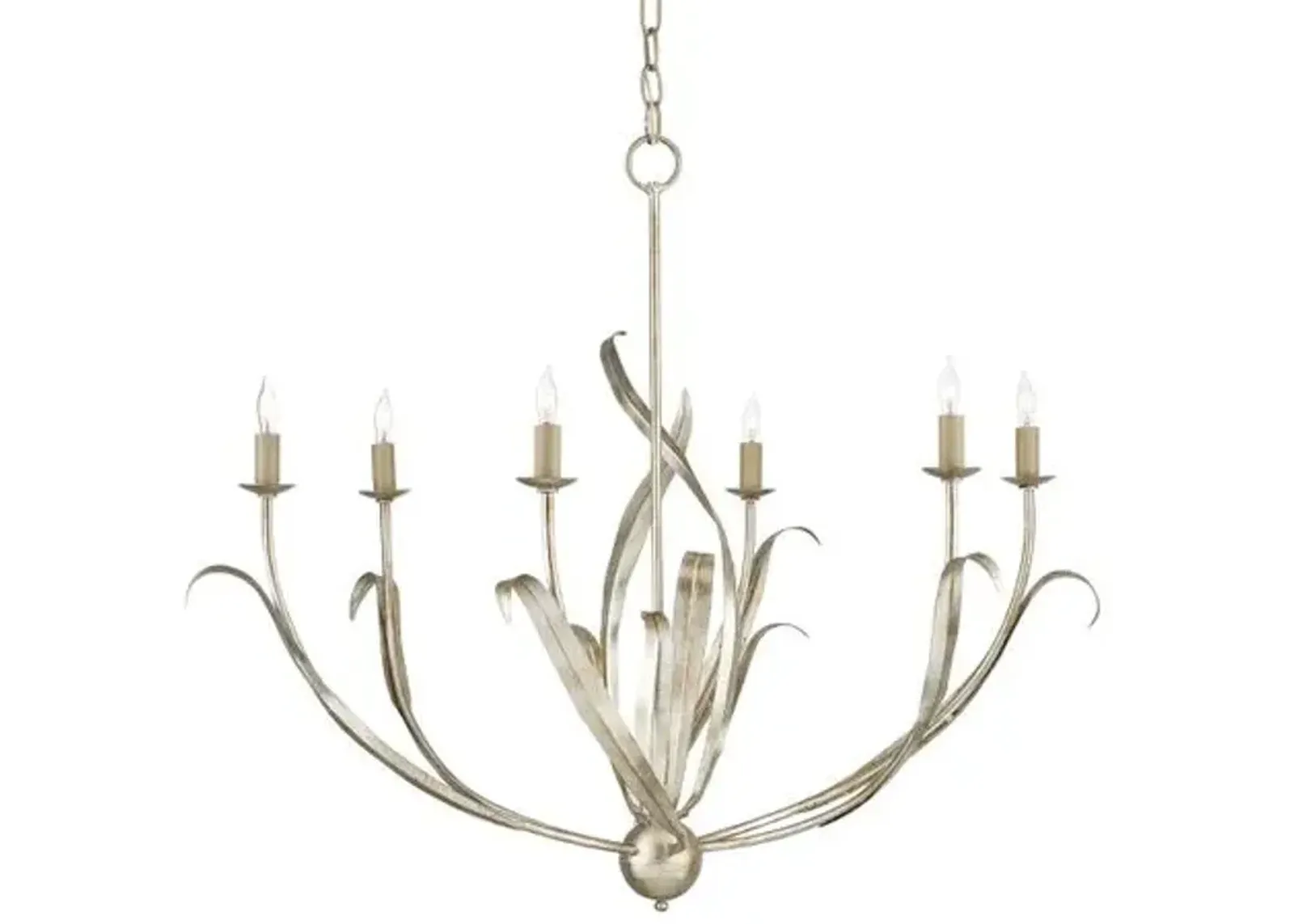 Menefee Chandelier - Silver Granello - Currey & Company