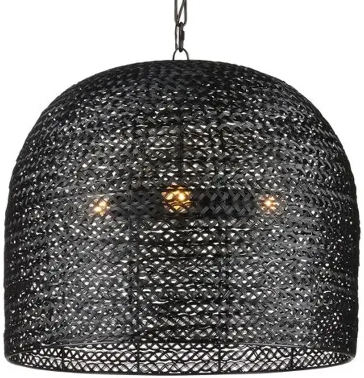 Piero Medium Chandelier - Satin Black - Currey & Company - Gold