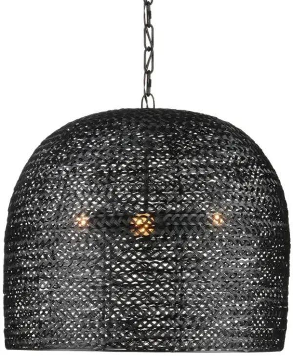 Piero Medium Chandelier - Satin Black - Currey & Company - Gold