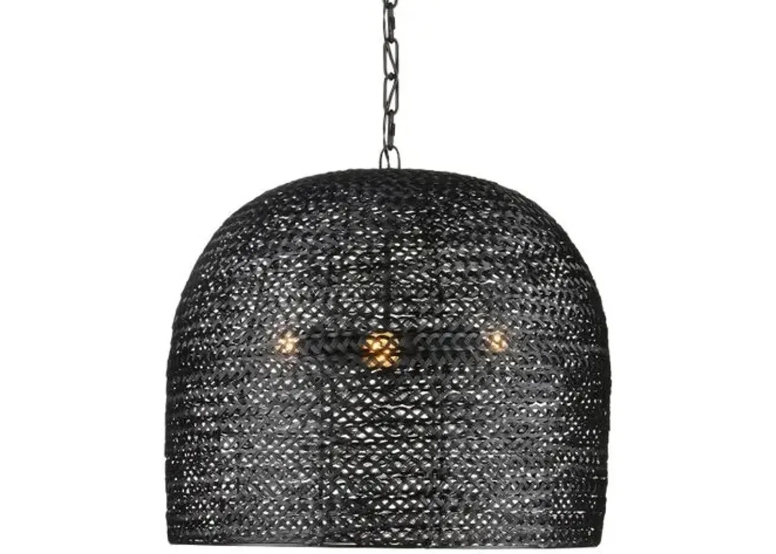 Piero Medium Chandelier - Satin Black - Currey & Company - Gold