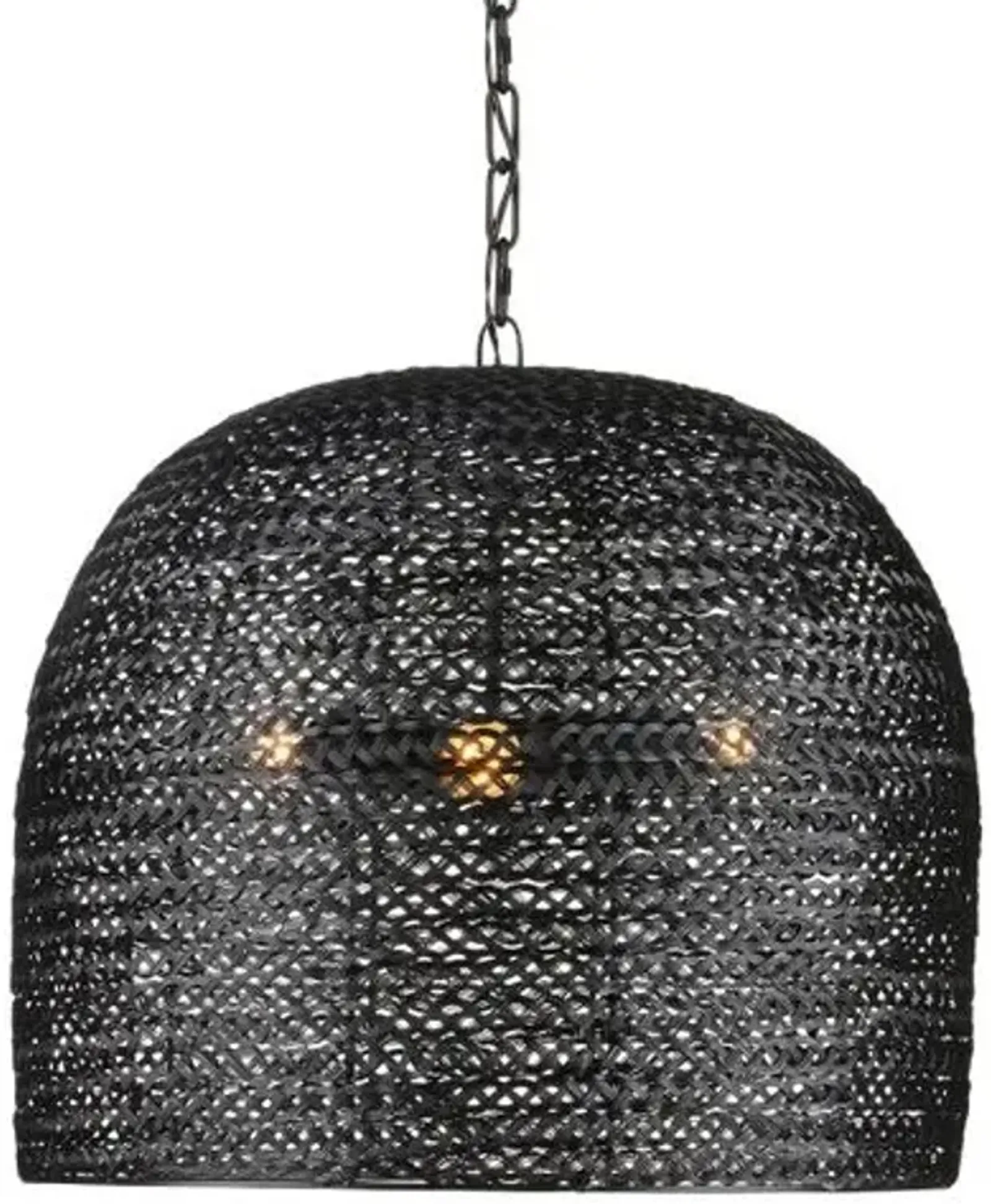 Piero Medium Chandelier - Satin Black - Currey & Company - Gold