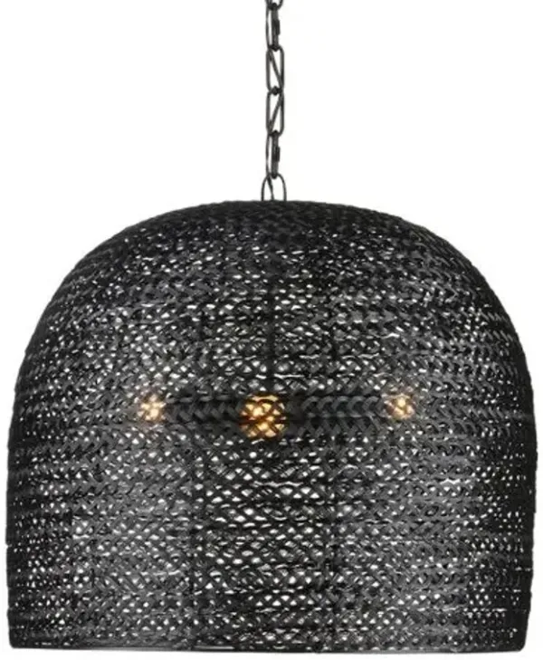 Piero Medium Chandelier - Satin Black - Currey & Company - Gold