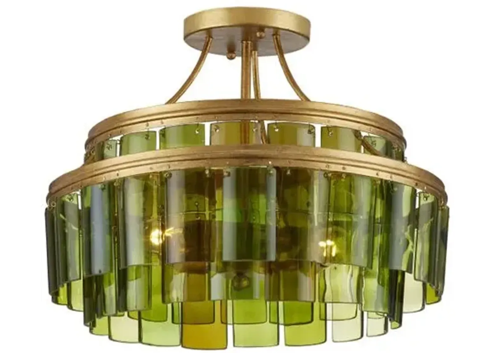 Vintner Semi Flush Mount - Green - Currey & Company