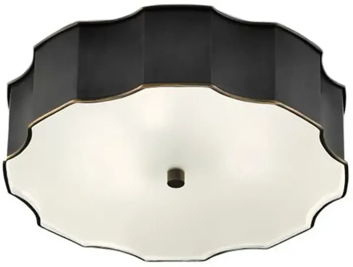 Wexford Flush Mount - Currey & Company - Black