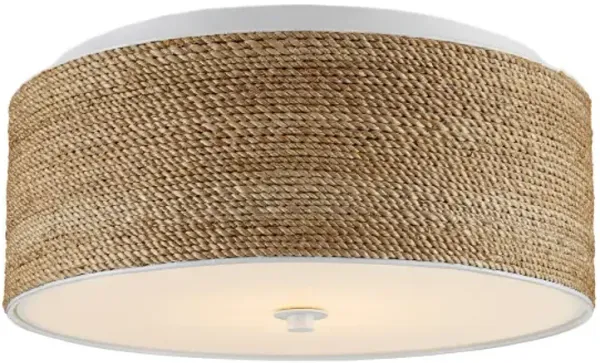 Coulton Rope Flush Mount - Natural/White - Currey & Company - Gold