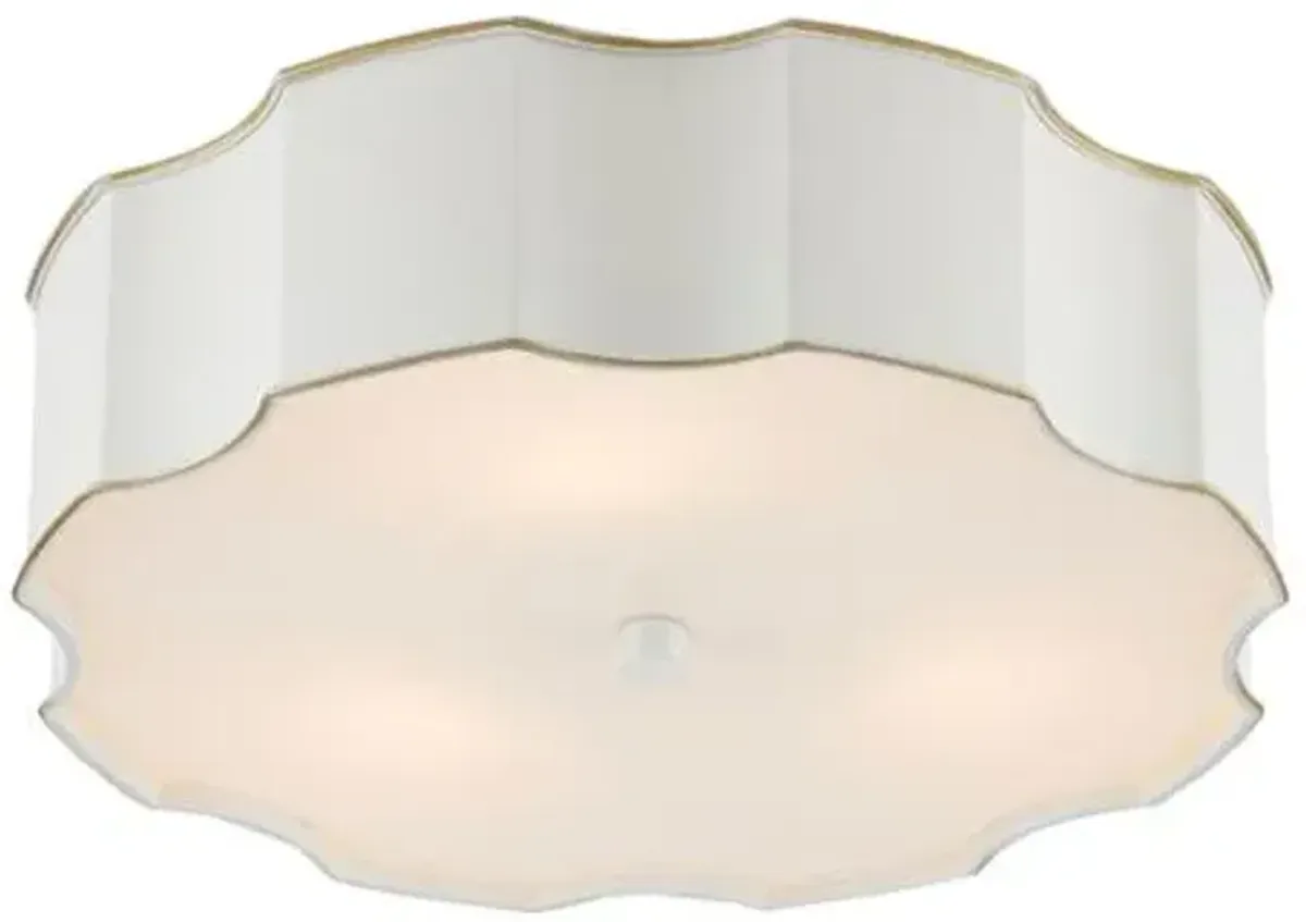 Wexford Flush Mount - Currey & Company - White