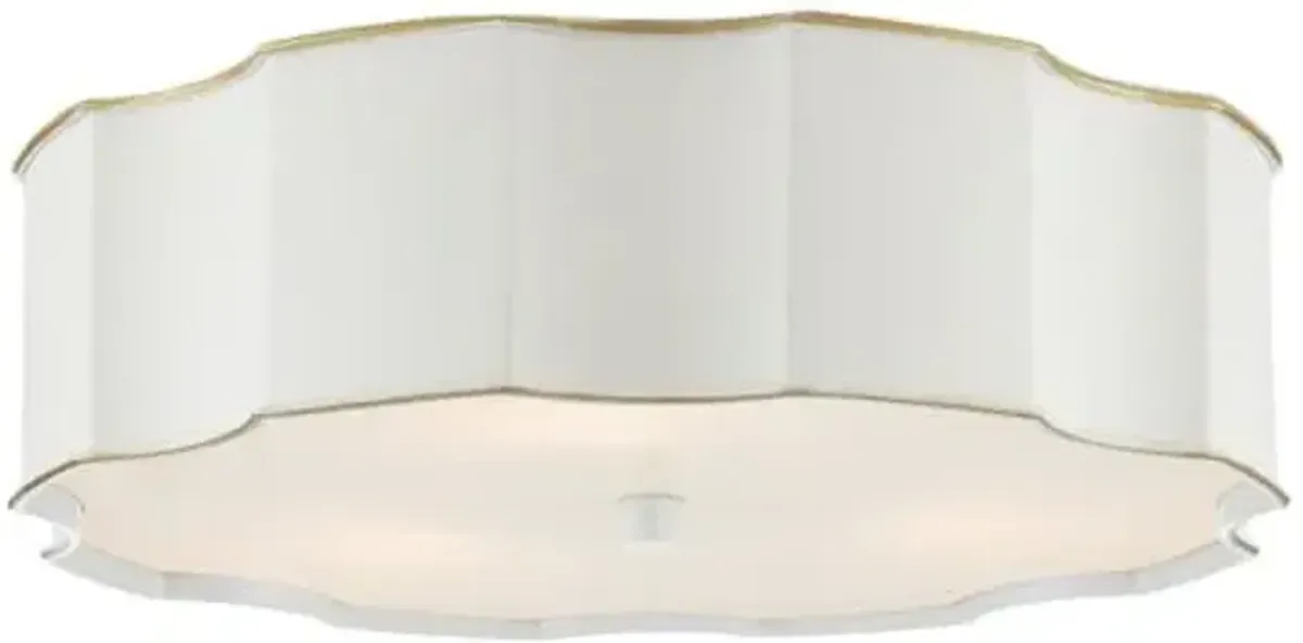 Wexford Flush Mount - Currey & Company - White