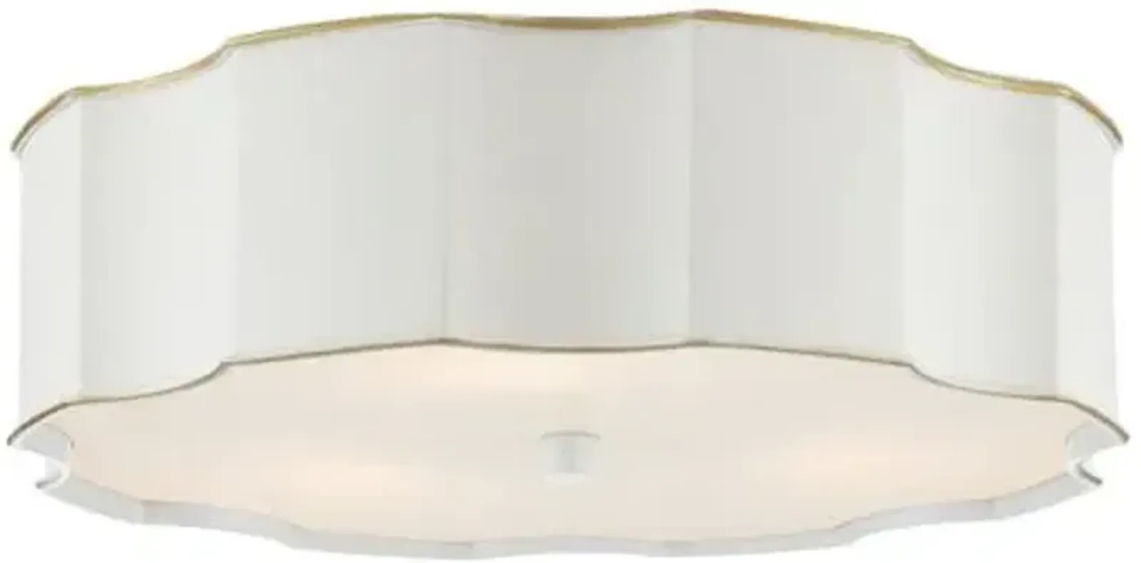 Wexford Flush Mount - Currey & Company - White