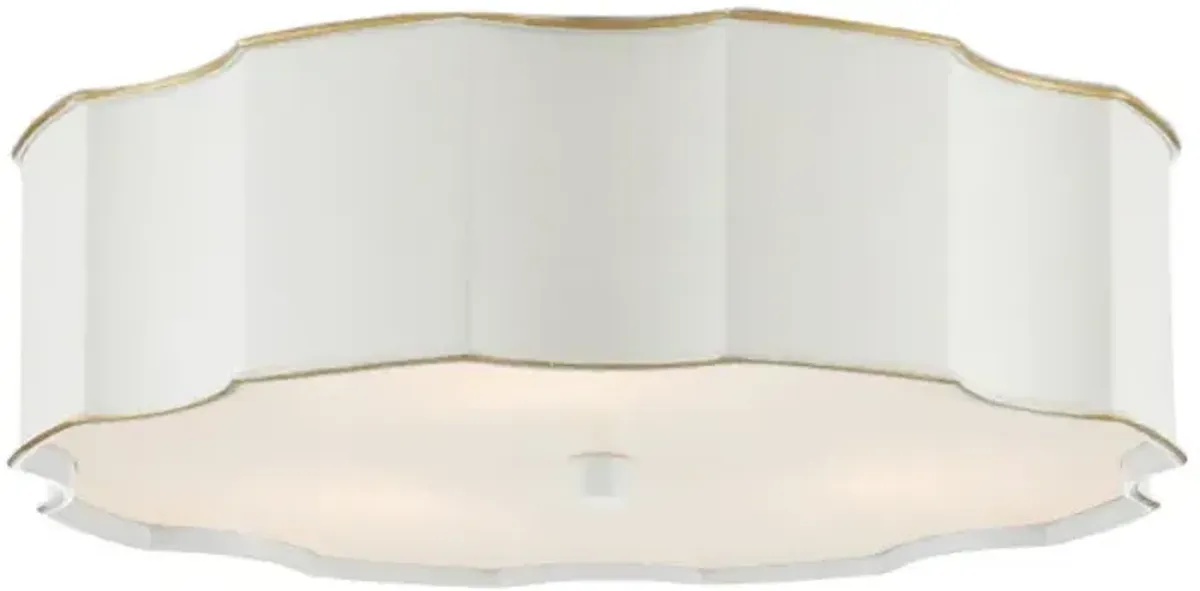 Wexford Flush Mount - Currey & Company - White