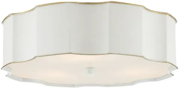Wexford Flush Mount - Currey & Company - White