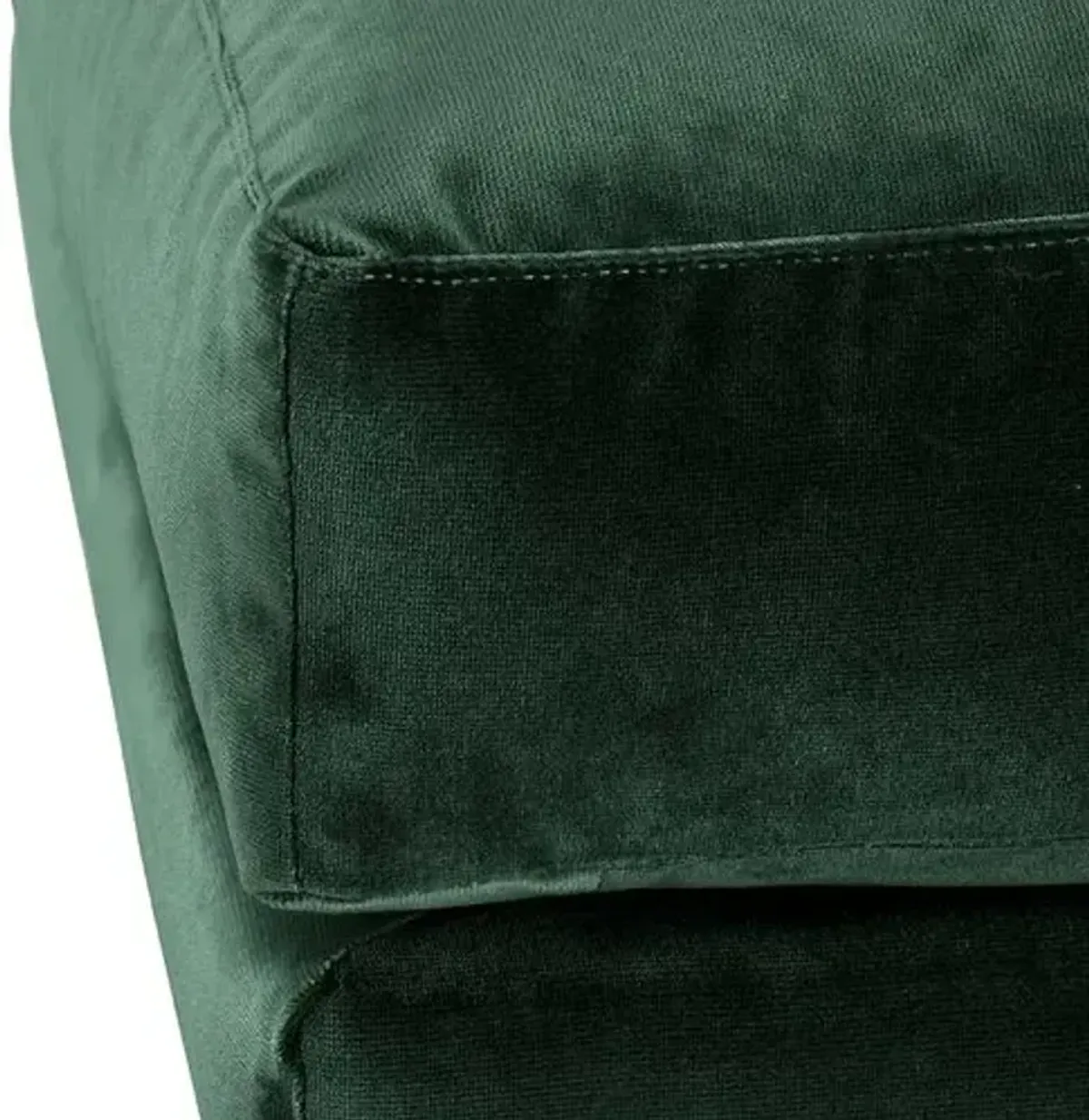 Margot Velvet Ottoman - Green