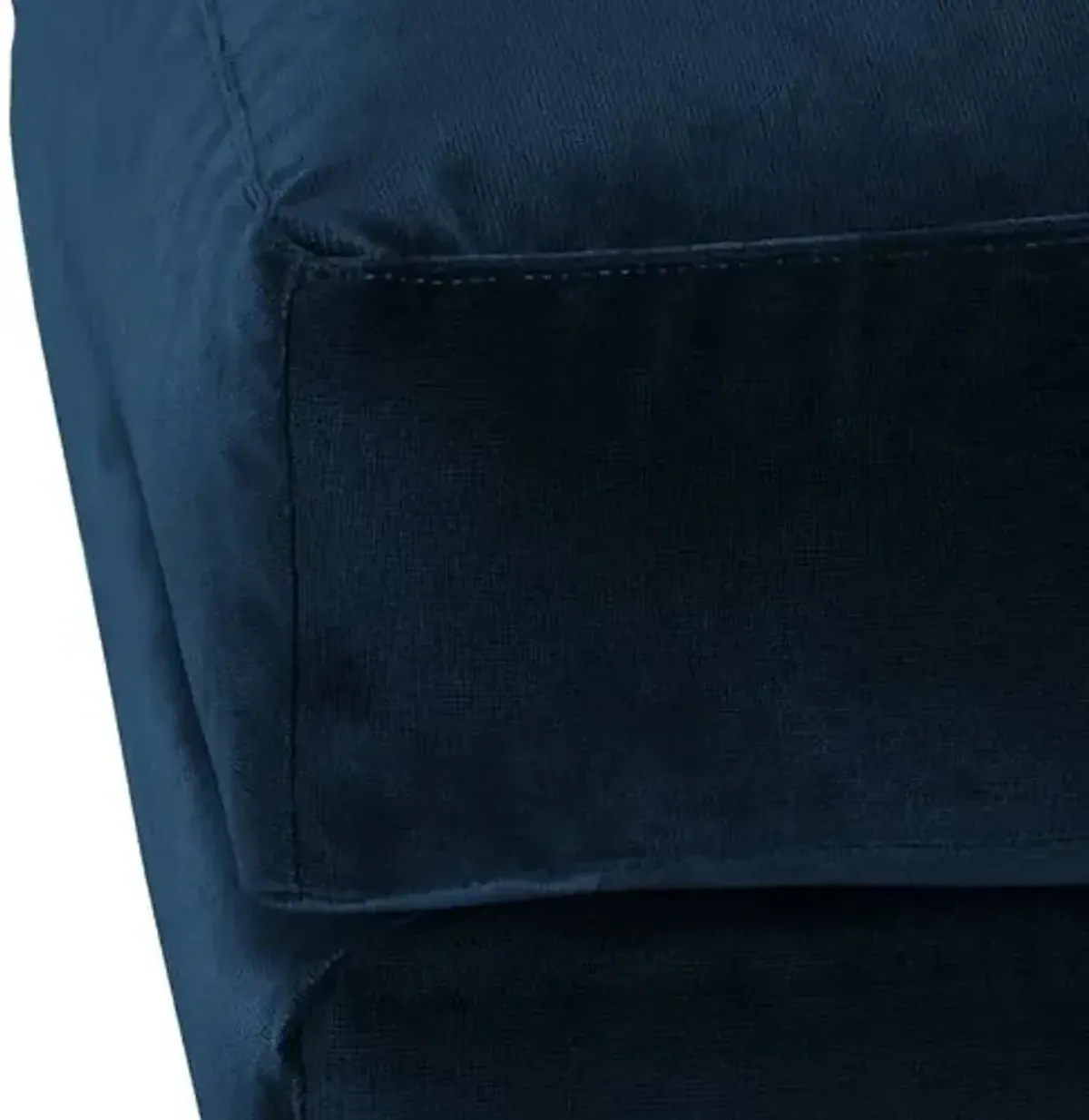 Margot Velvet Ottoman - Blue