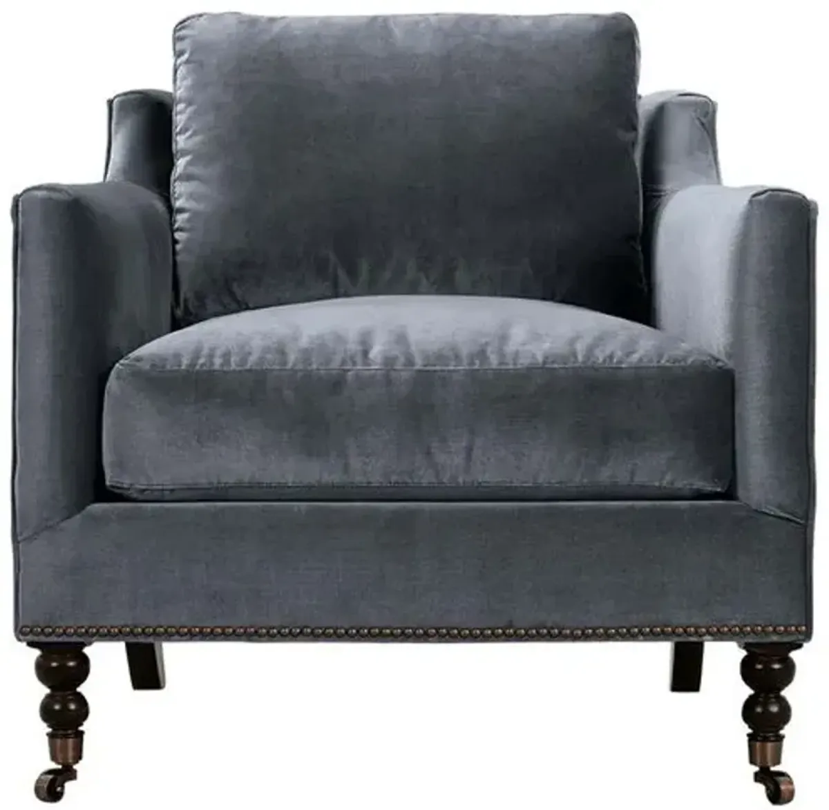 Margot Velvet Chair - Gray