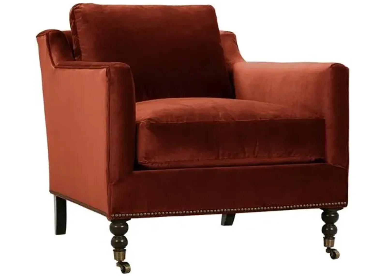 Margot Velvet Chair - Brown