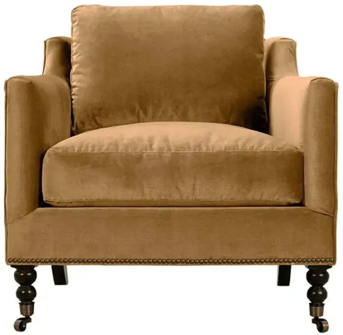 Margot Velvet Chair - Brown