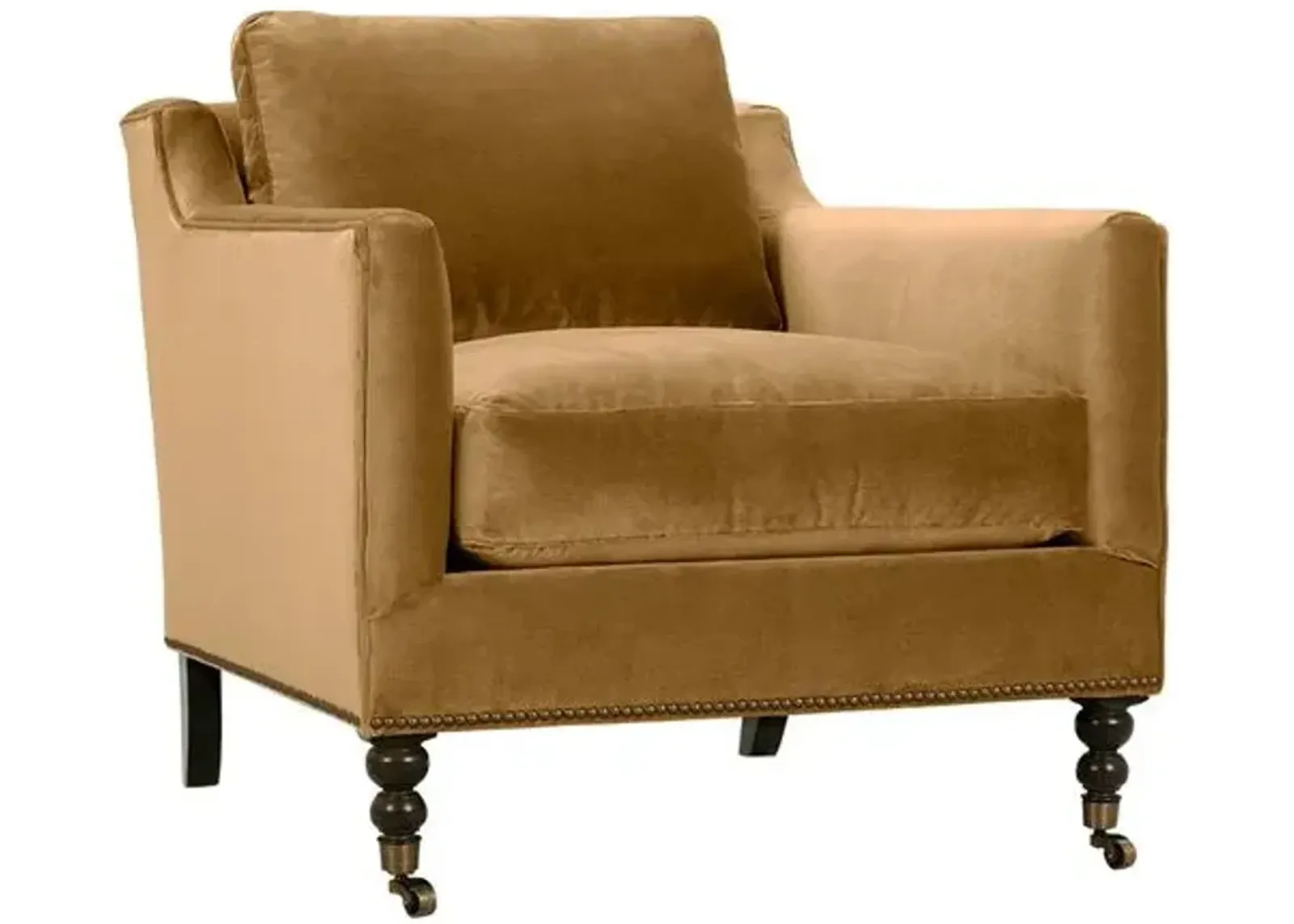 Margot Velvet Chair - Brown