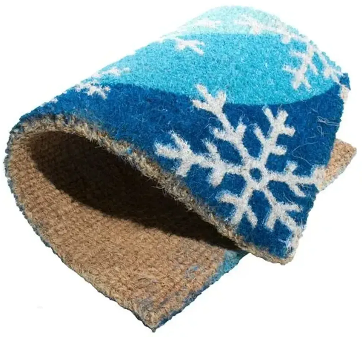 Blue Flakes Doormat - Blue/White