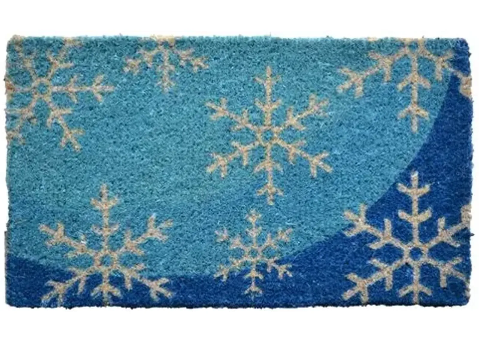 Blue Flakes Doormat - Blue/White