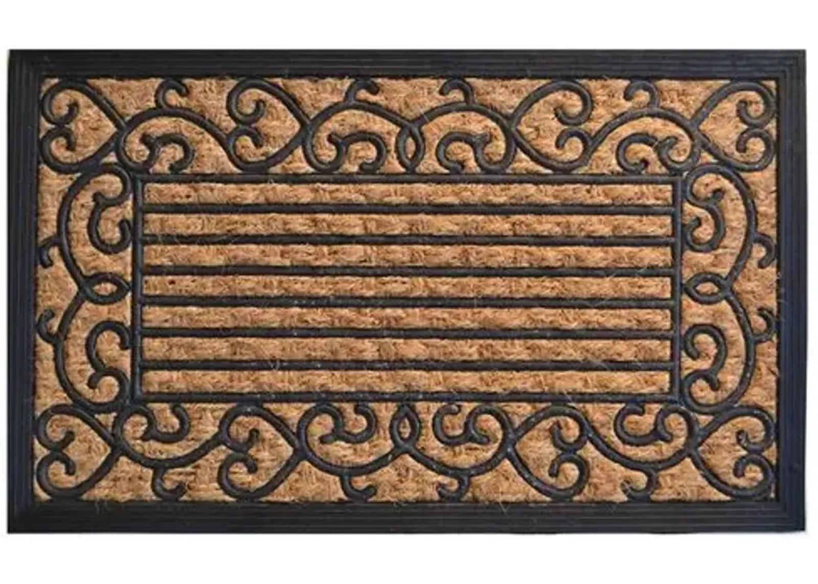 Vine Border Doormat - Brown