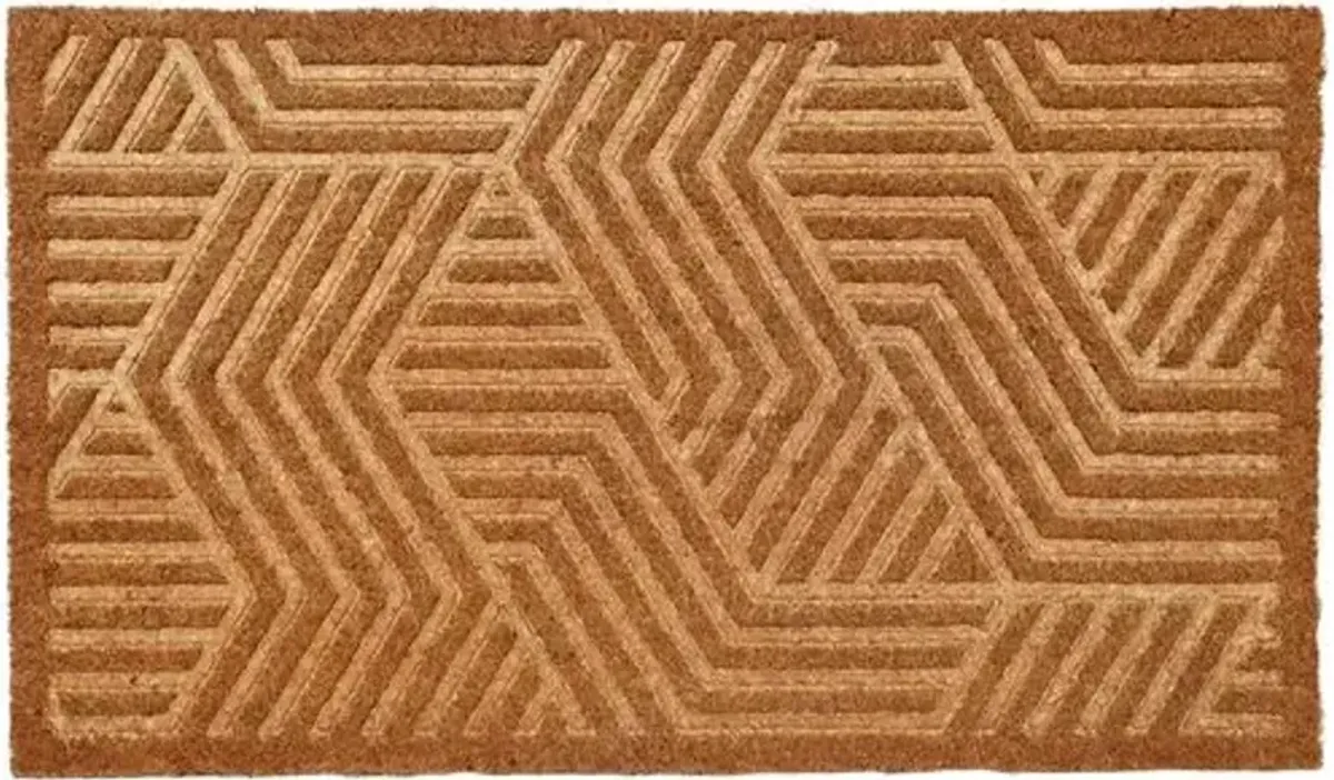 Embossed Graphics Doormat - Brown