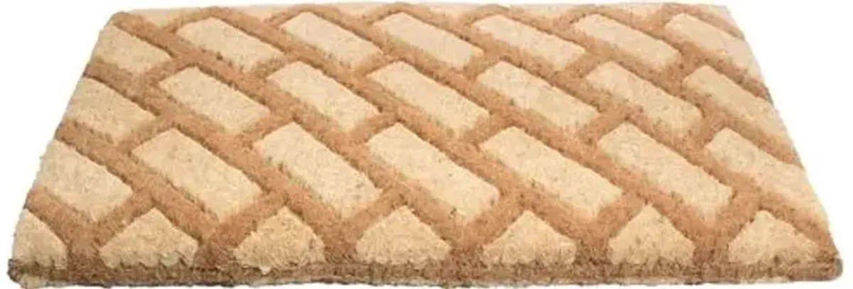 Diagonal Bricks Doormat - Brown