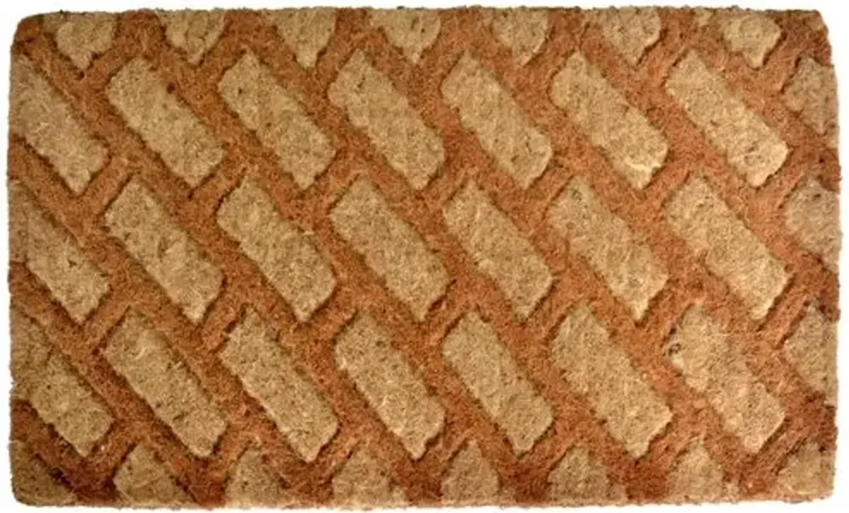 Diagonal Bricks Doormat - Brown