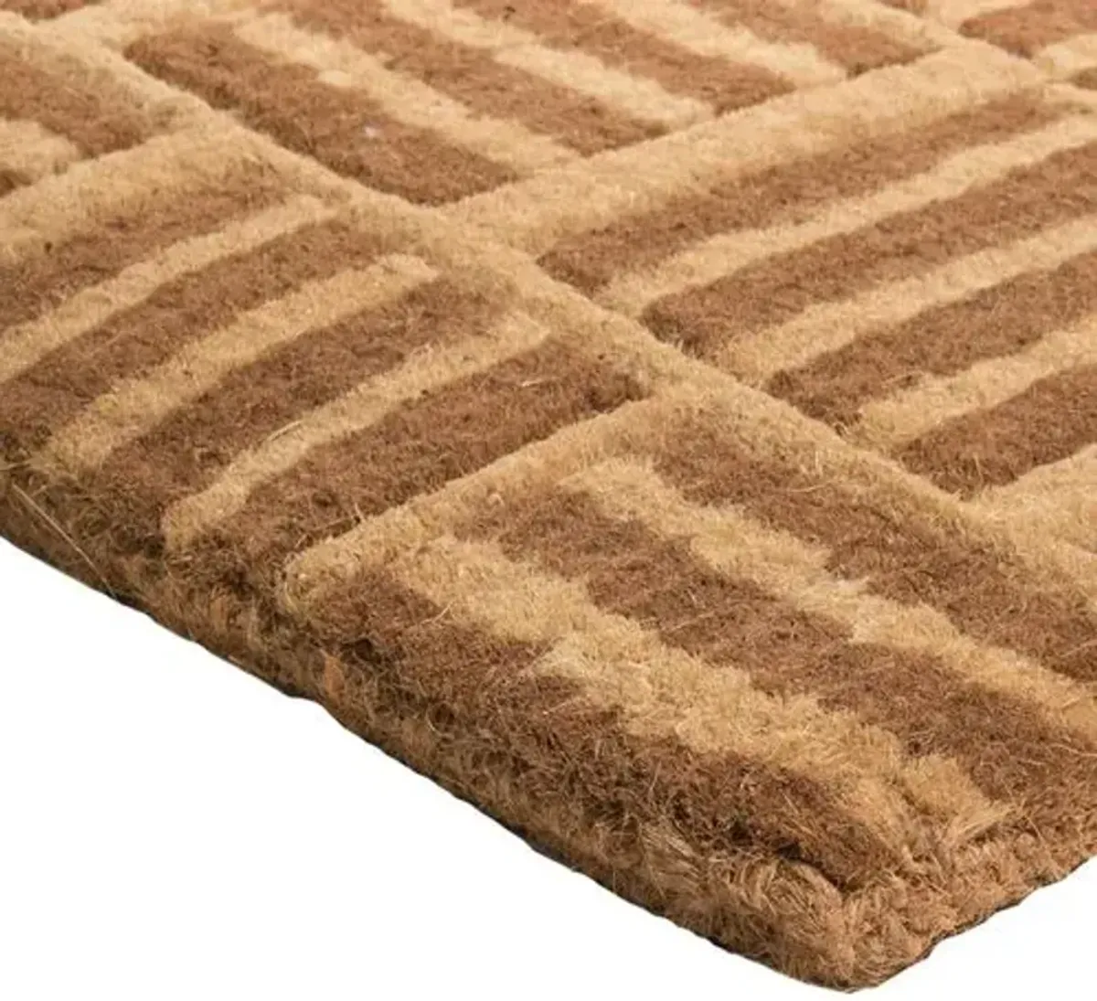 Criss Cross Doormat - Brown