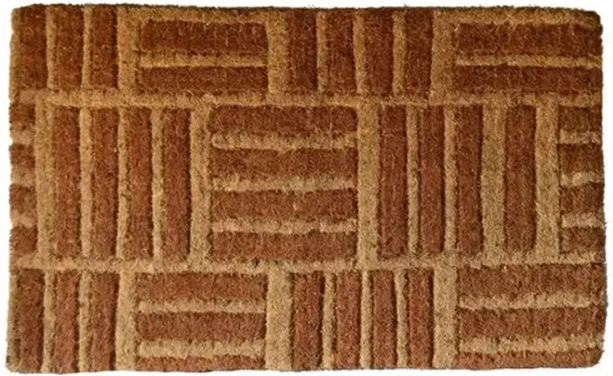 Criss Cross Doormat - Brown