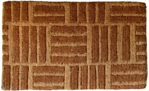 Criss Cross Doormat - Brown