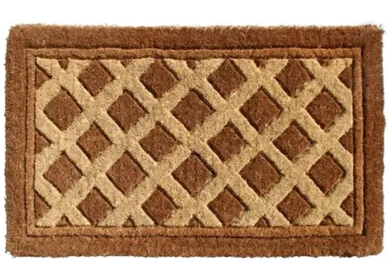 Diamonds Doormat - Brown