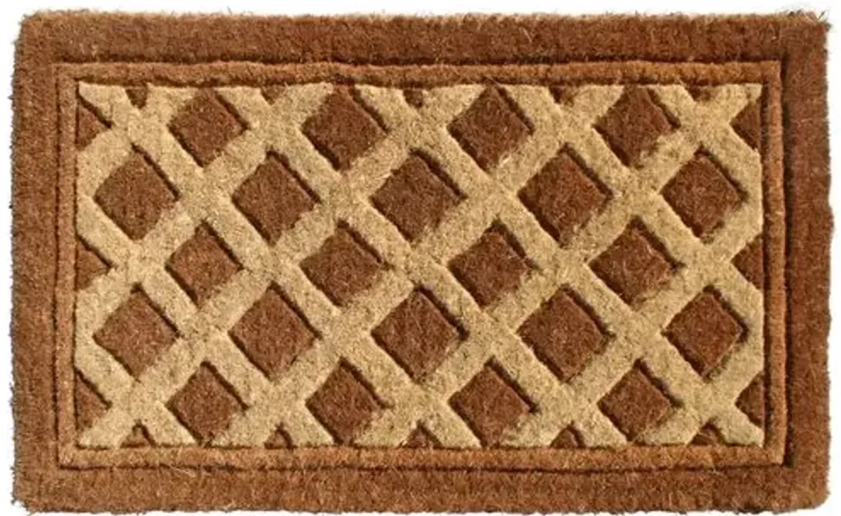 Diamonds Doormat - Brown