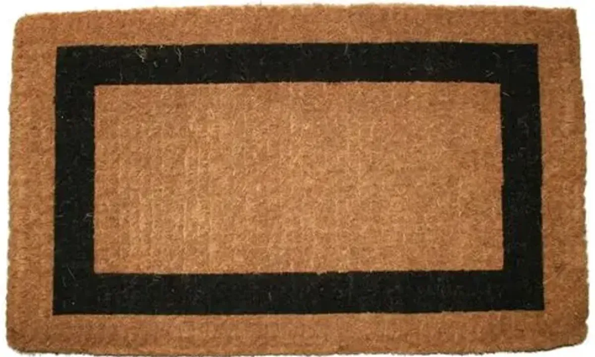 Single Border Doormat - Brown