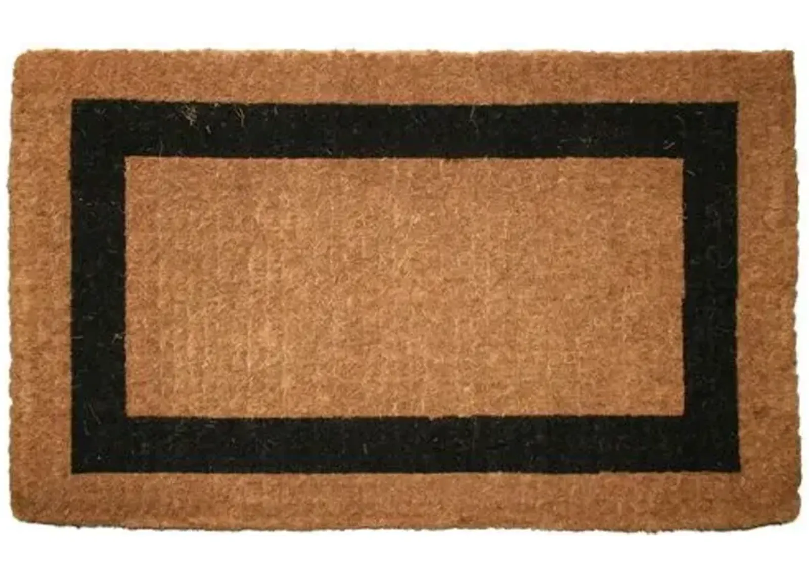 Single Border Doormat - Brown