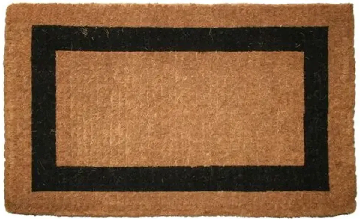 Single Border Doormat - Brown