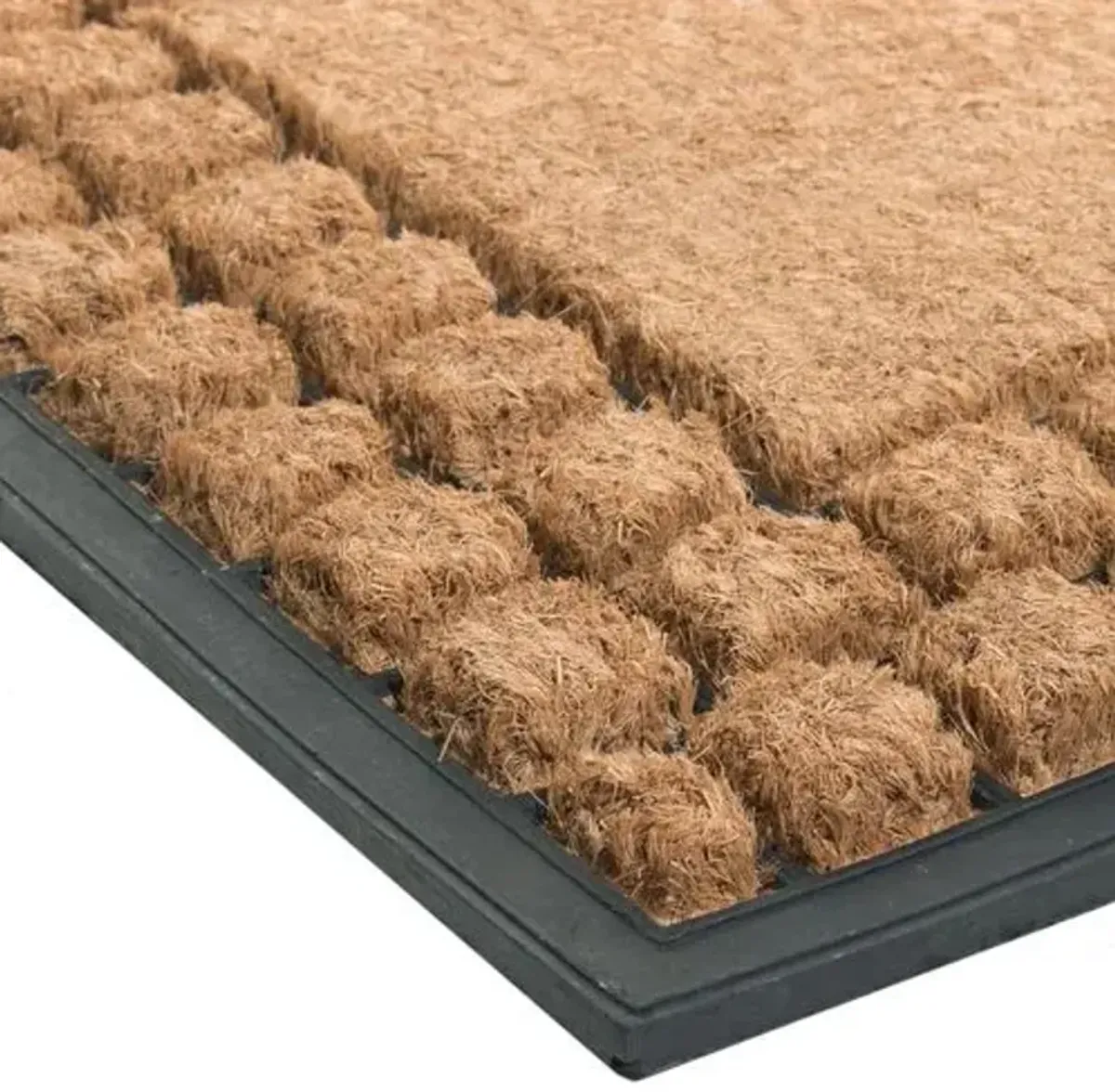 Checker Border Doormat - Brown