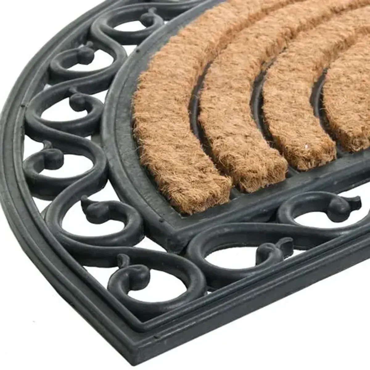 Grill Half Round Doormat - Brown