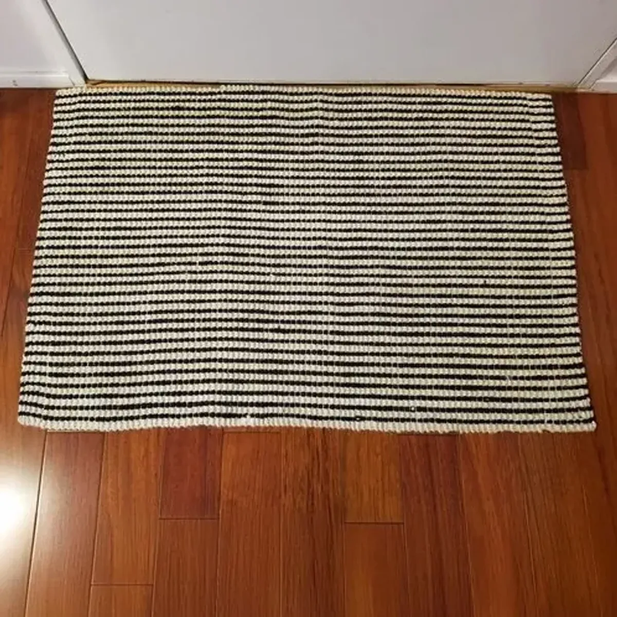 Black Stripes Doormat - Brown