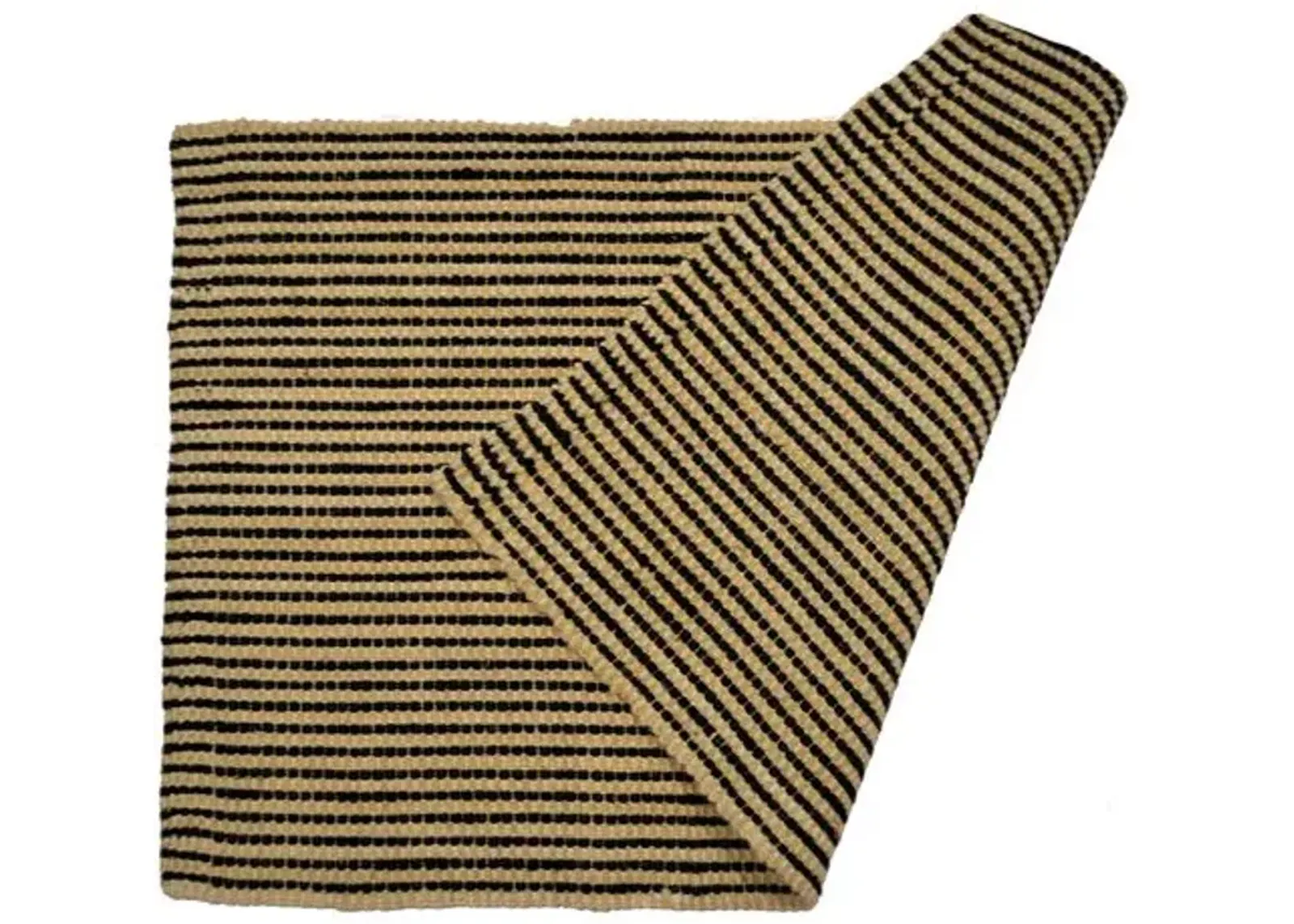 Black Stripes Doormat - Brown