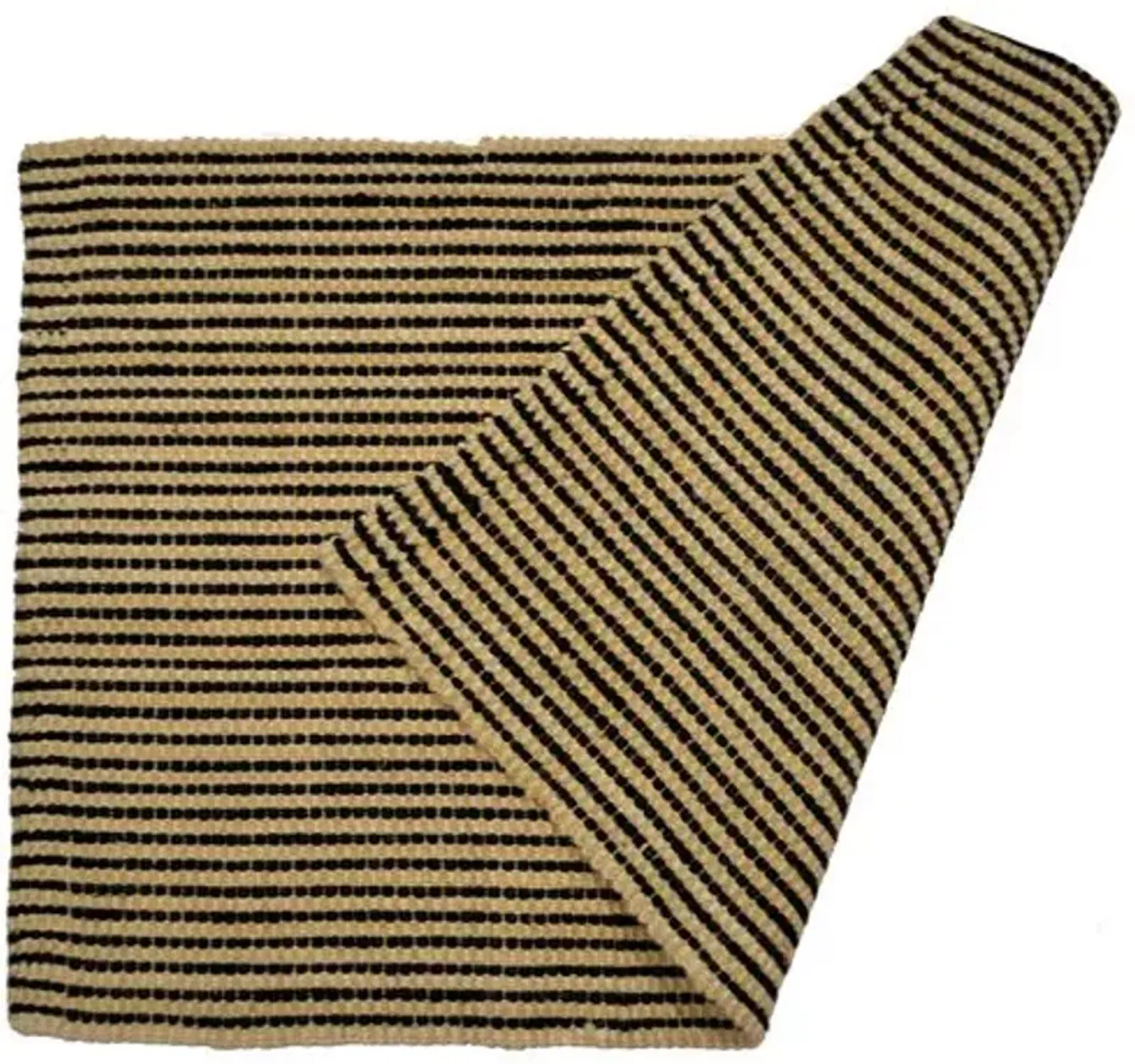 Black Stripes Doormat - Brown